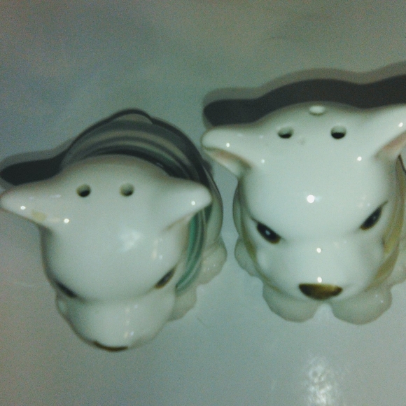 Dog Salt and Pepper with Striped Shirts Yellow/ Green - Picture 6 of 7